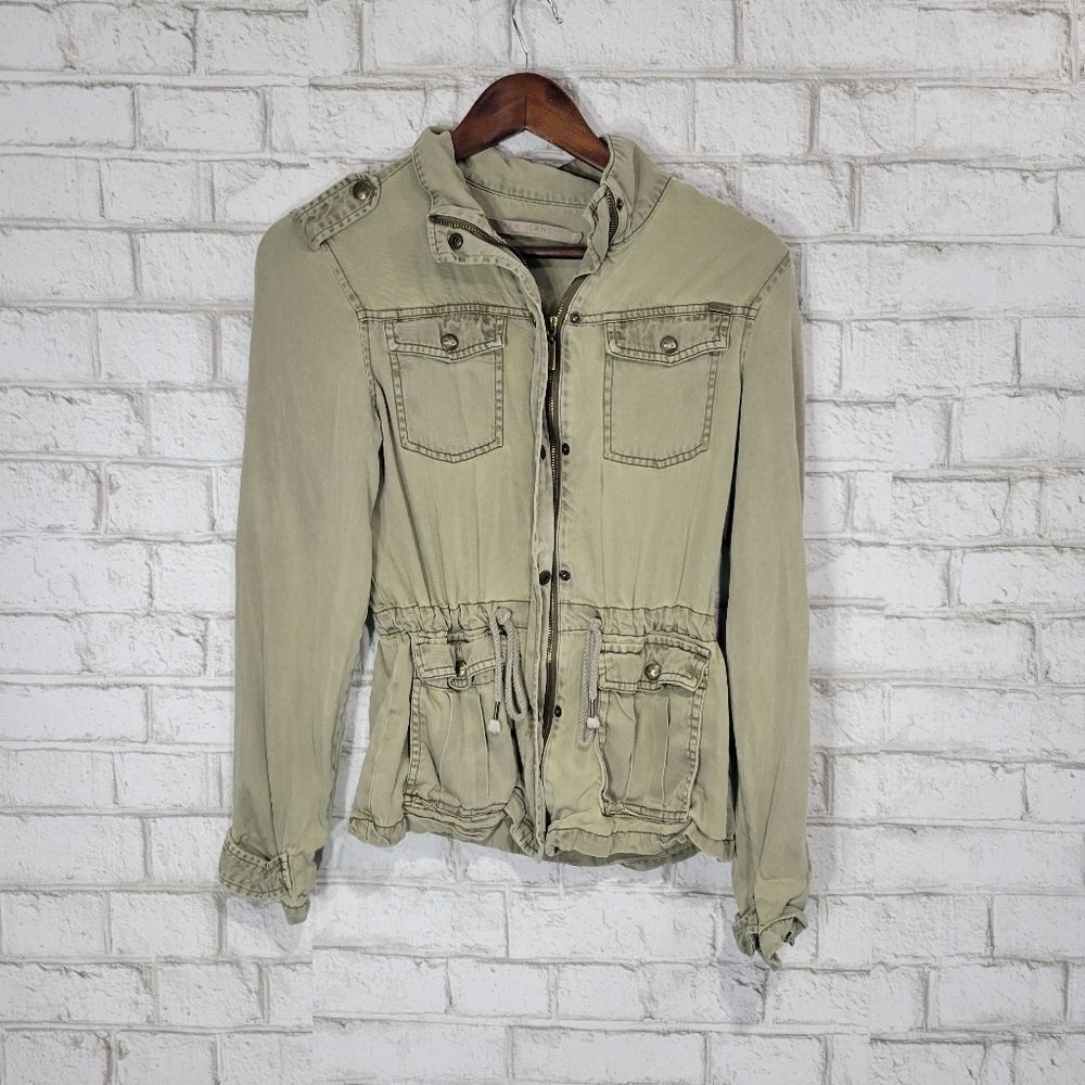 Max Jeans tencel green moto jacket